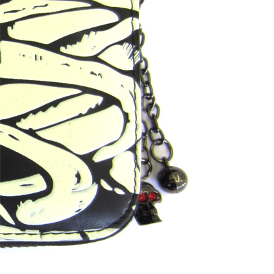 Banned - Glow in the Dark Skeleton Ribcage Ladies wallet - Black/White